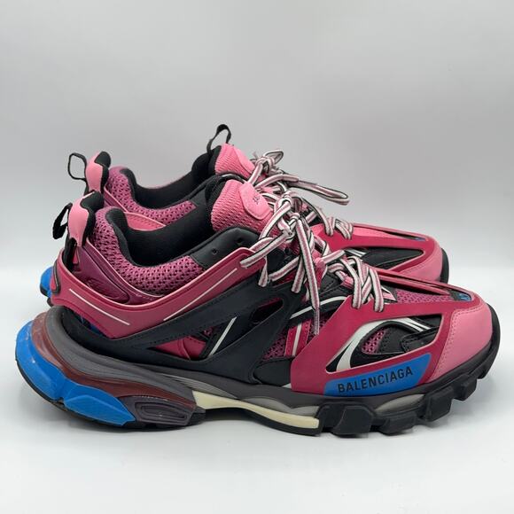 BALENCIAGA Track Runner Trainer Sneakers Pink Blue Sz 42 $958 main image 4